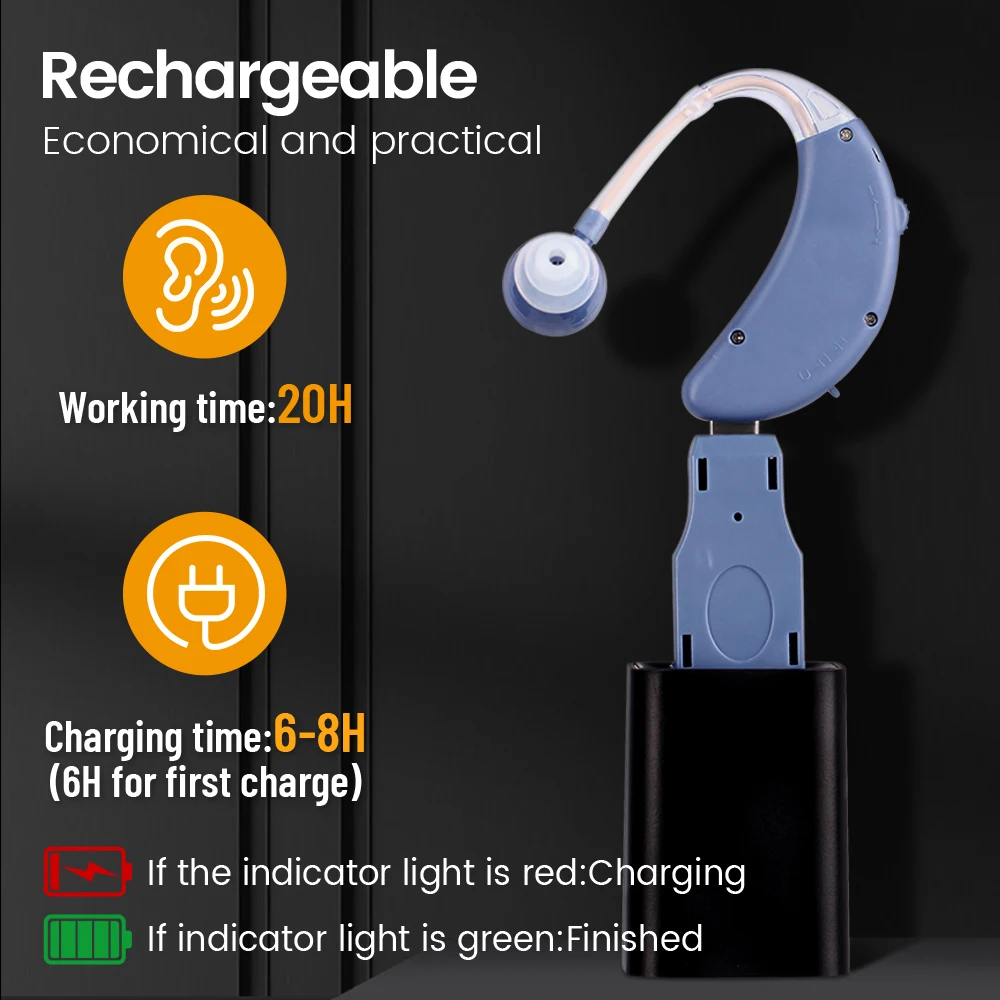 Elderly Hearing Aid Rechargeable Digital Hearing Aids BTE Deafness Hearing Loss Sound Amplifier Wireless The Listening Device 2 Elderly Hearing Aid Rechargeable Digital Hearing Aids BTE Deafness Hearing Loss Sound Amplifier Wireless The Listening Device 2