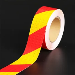 Shining Reflective Safety Warning Tape - Self - Adhesive Twill Print (Yellow)