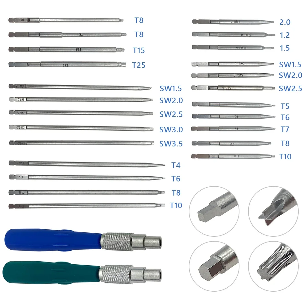 Orthopedic Instruments Bone Screw Driver Spinal Pedicle Screw Nail Cap AO Driver Hex Screwdriver AO Plum Star