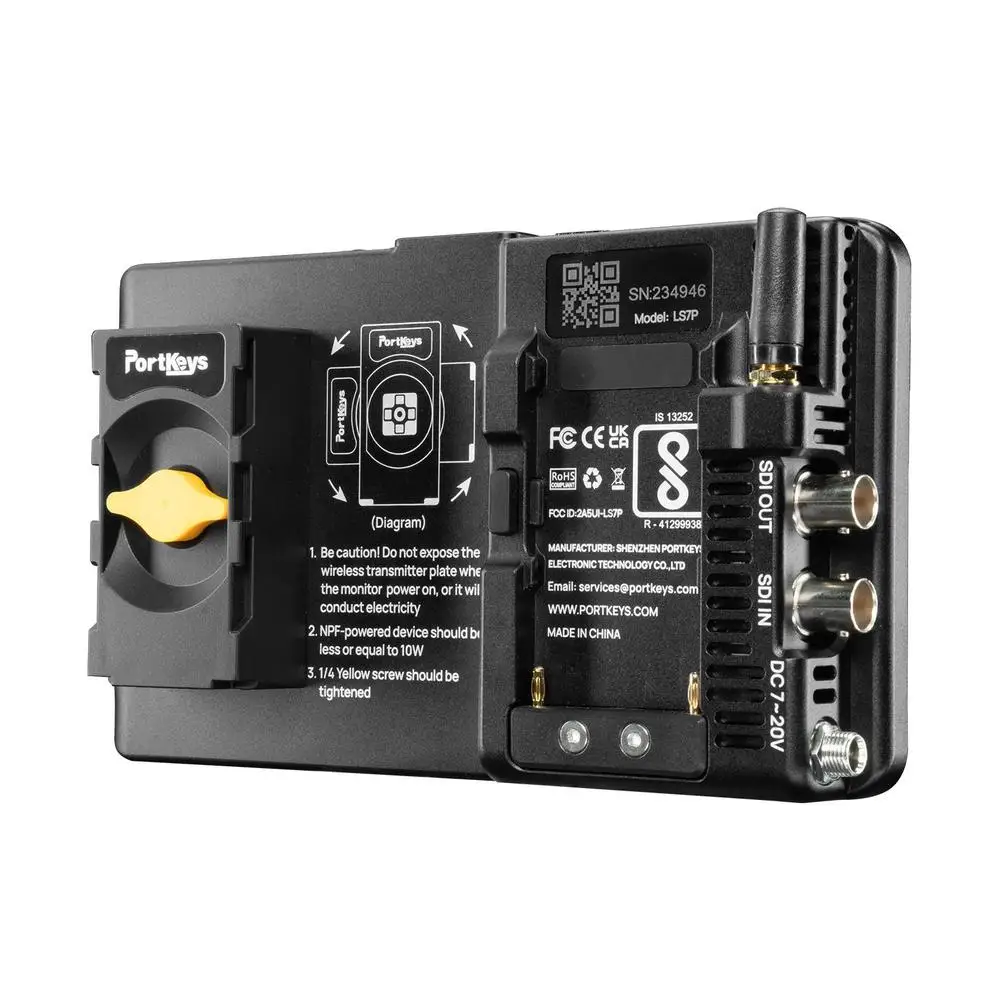 LS7P DSLR Camera Field Monitor, 7 Inch Touch Screen, HD 1920x1080 IPS, On-Camera