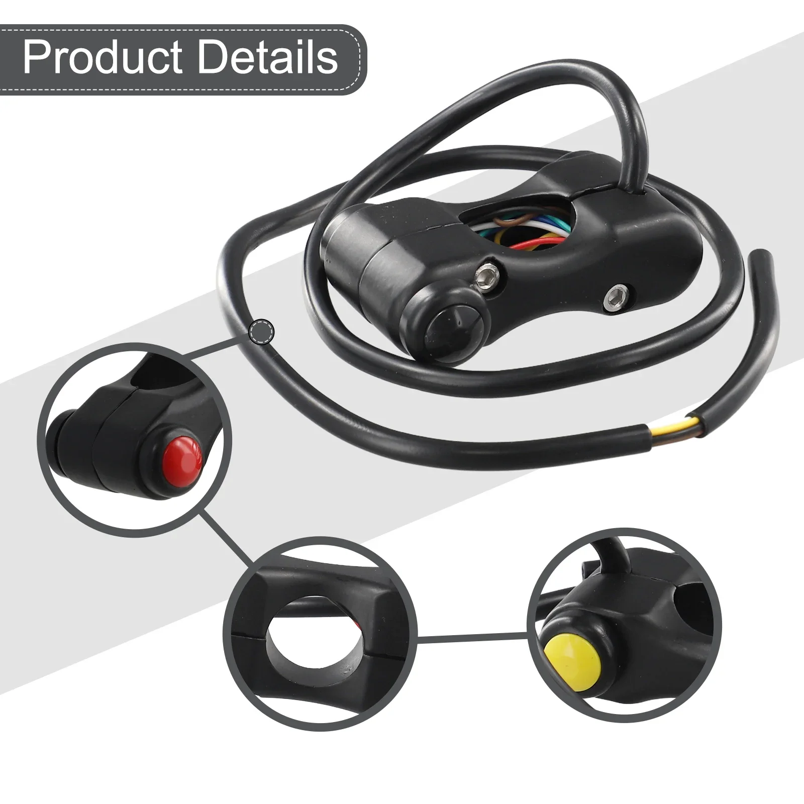 

3 Push Motorcycle Button Switch 0.87inch 12V 7/8" ATV For Motorcycle Motorbike ATV Headlight Metal Motorcycle Nice