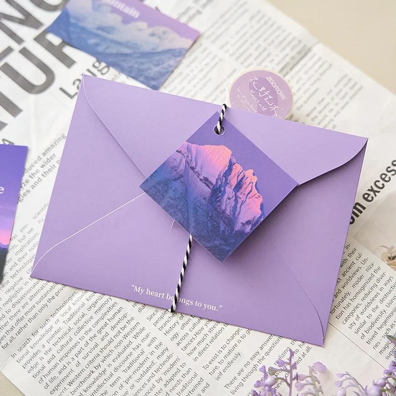 8pcs Kawaii Envelopes Set DIY Letter Writing Pads Wedding Party Greeting Cards Postcards Cover Korean Stationery Office Supplies