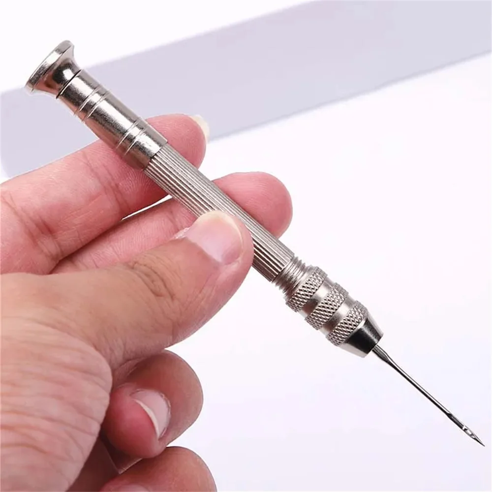 Description Picture 4 of itemLeather Sewing Awl Set Replaceable Multifunctional Shoes Repair Tool Kit Punch Stitching Needles DIY Sewing Leathercraft 5PCS/Se
