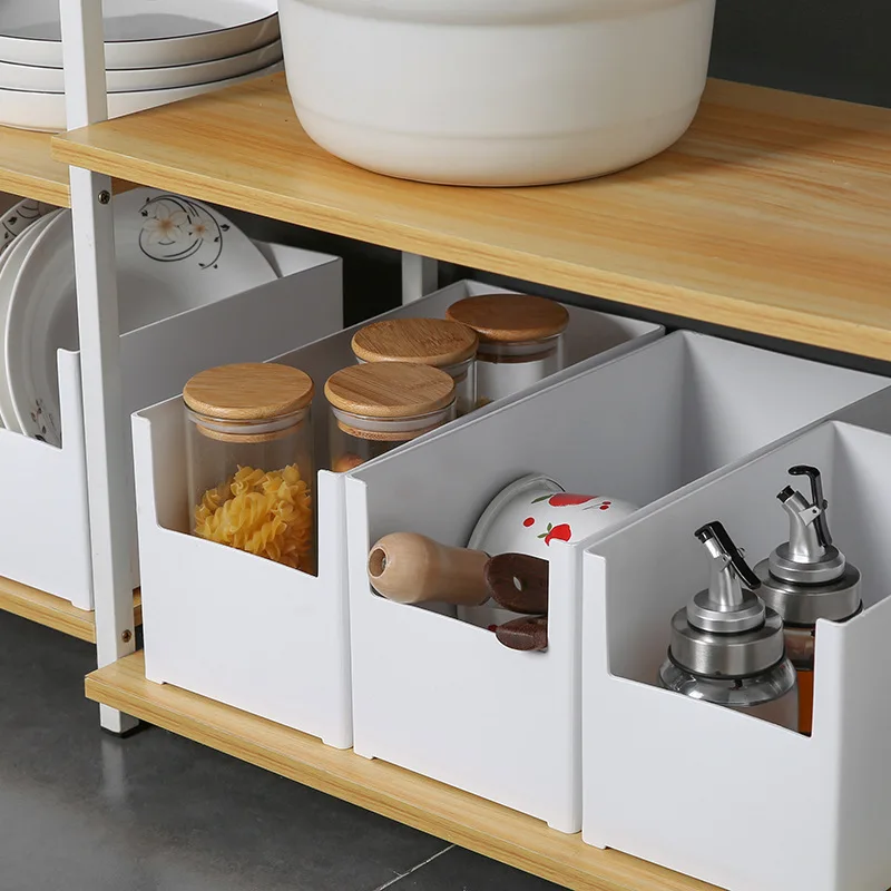 Storage Box for Kitchen Organizer Under Sink Drawer Storage Box Cabinet Desktop Makeup Storage Box Spice Stationery Accessories 2