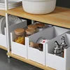 Storage Box for Kitchen Organizer Under Sink Drawer Storage Box Cabinet Desktop Makeup Storage Box Spice Stationery Accessories 2