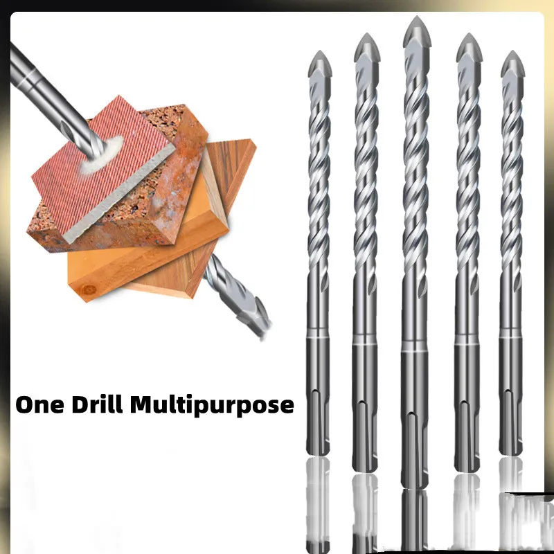 

1PCS 6/8/10/12mm Carbide Tipped SDS Plus 160mm Masonry Drill Bit Drillforce Glass Ceramic Tile Concrete Drill Bits Set