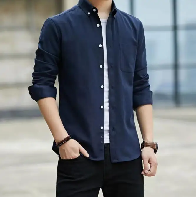 

Casual solid color base shirt