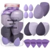12/14Pcs Makeup Sponge Blender Beauty Egg with Storage Bottle Cosmetic Puff Foundation Sponges Powder Puffs Make Up Accessories 1