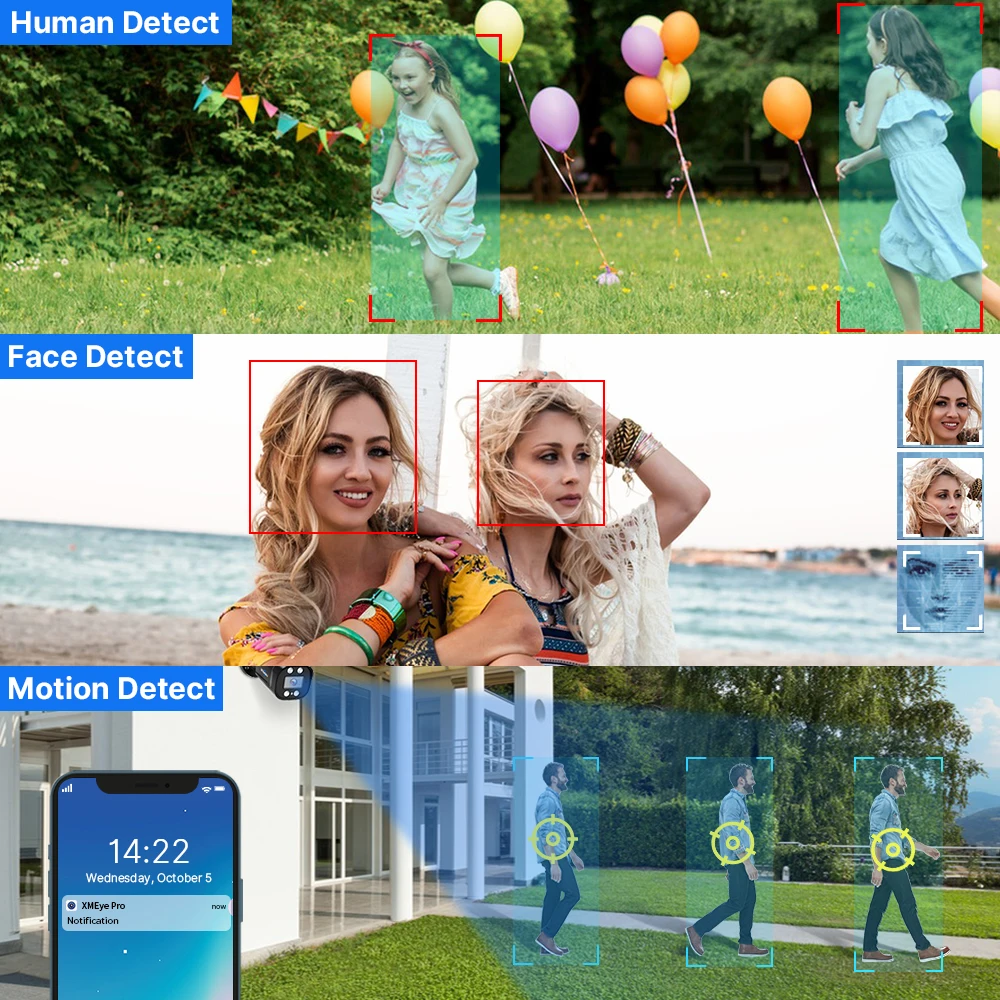 5MP AHD Bullet CCTV Camera Outoor Street Security Waterproof Face Detect H.265 1080P Video CCTV Surveilance Cameras XMeye