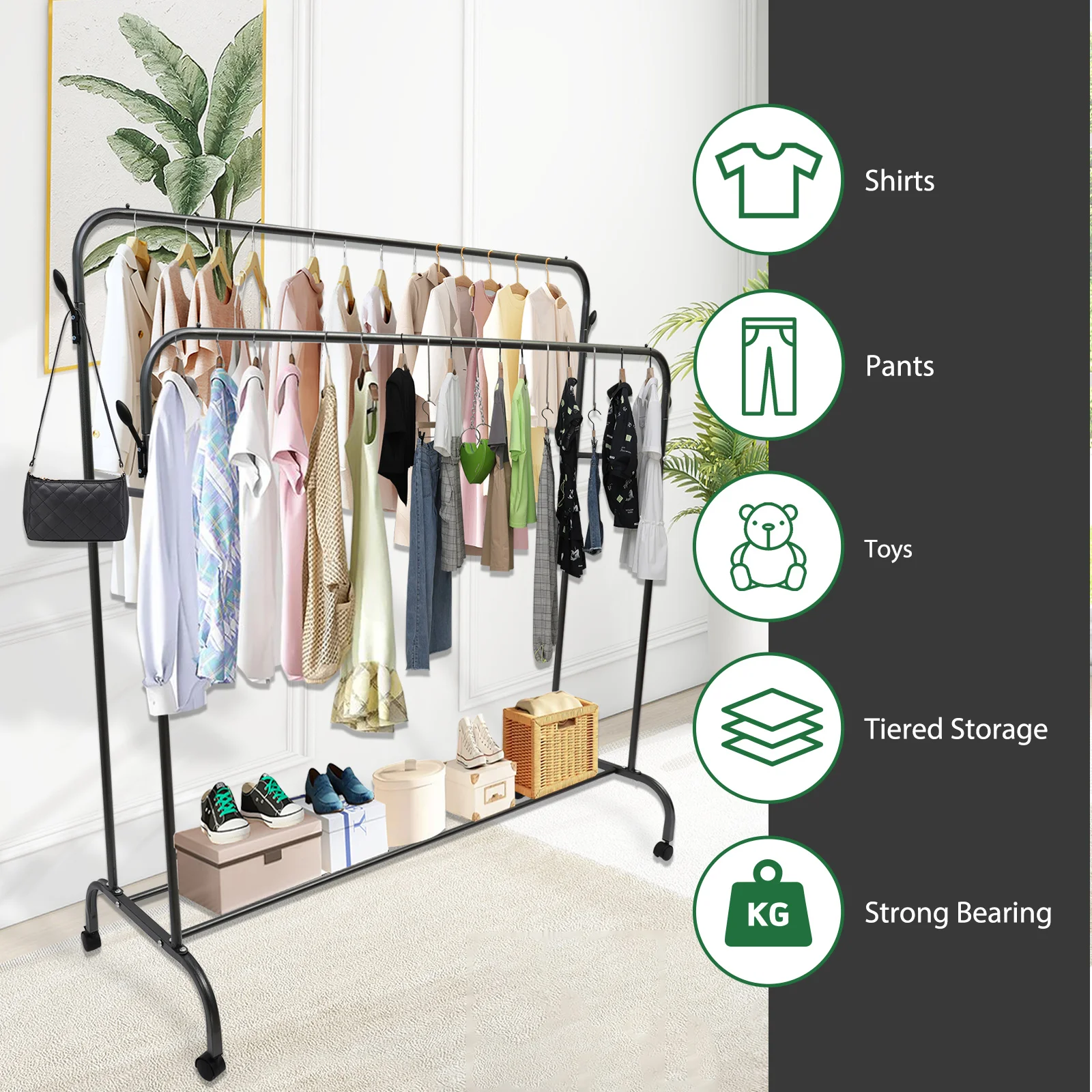 Double-Bar Clothes Rack 2