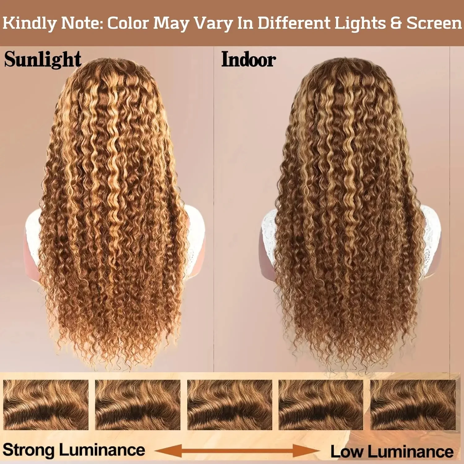 Rosslyn Curly Wigs P4/27 Highlight Wig Human Hair Water Deep Wave Frontal Wig Hd Lace Wigs 360 Full Lace Bleached Knoted