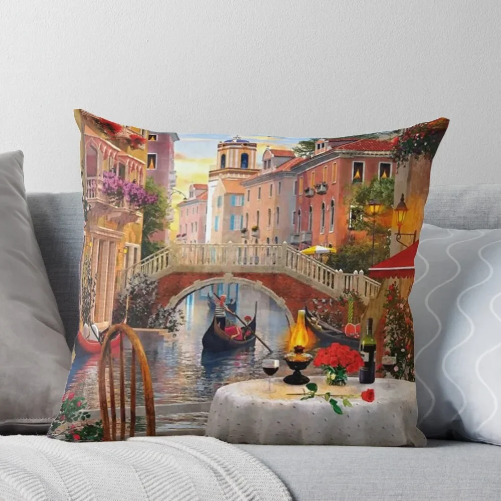 

Venice Scenery Throw Pillow Decorative Cover For Living Room Sitting Cushion