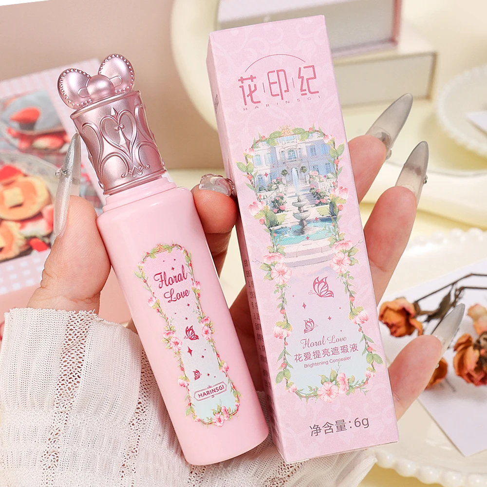 Pink Liquid Concealer Stick Moisturizing Waterproof Brightening Concealer Cream Lasting Cover Acne Spot Dark Circles Face Makeup