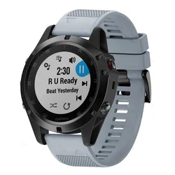 Versatile Quick Release Silicone Smart Watch Band Strap for 22mm width (Light gray)