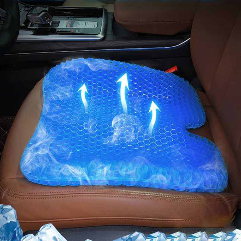 Summer Gel Car Support Seat Cushion Auto Massage Hips Orthopedic Pillow  Office Chair Seat Cushion Car Coccyx Pain Relief Pillow - AliExpress