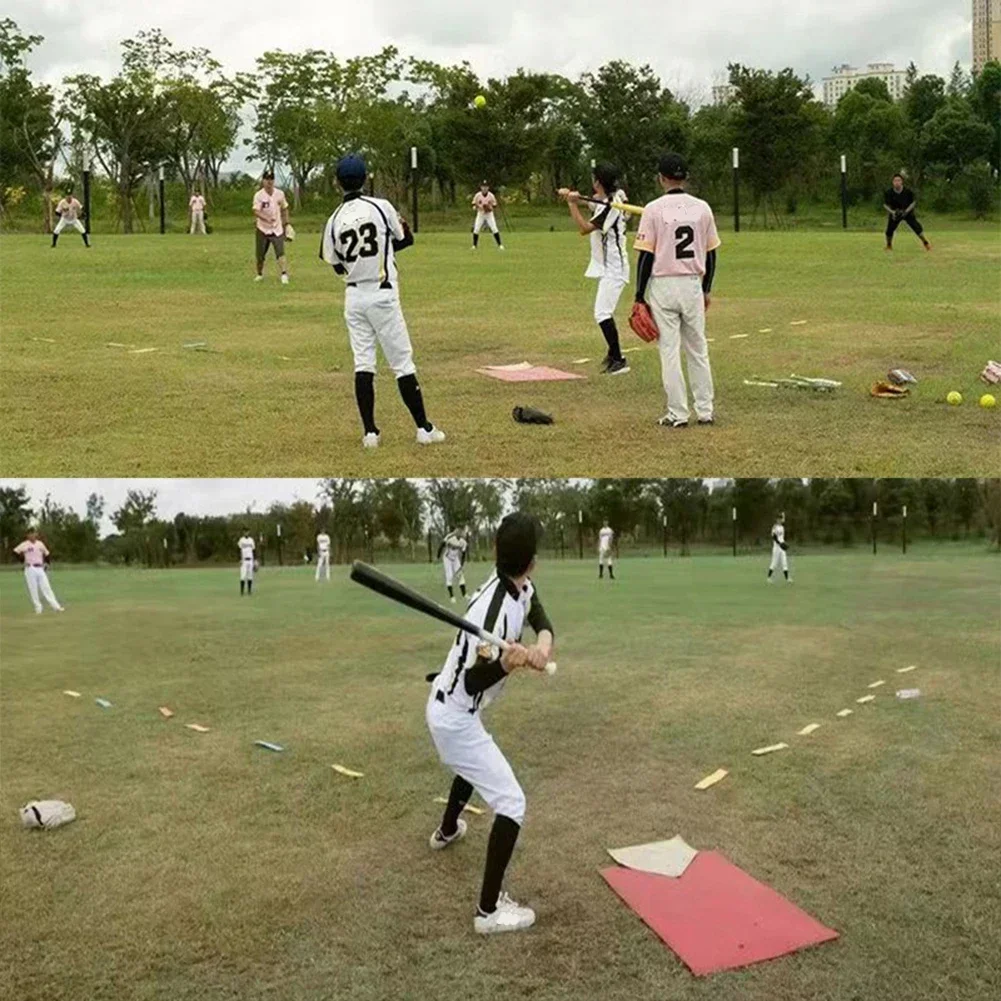 Baseball Bases Thrown Down 1 * Home Plate 1 * Pitcher's Rubber Set 3 Base For Backyard Playground Lightweight