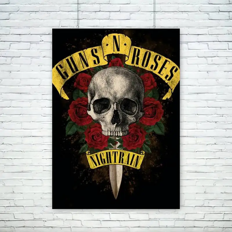Vintage Posters Poster Prints Vintage Rock Music Band G-Guns N Roses POSTER Wall Pictures For Living Room Fall Decor