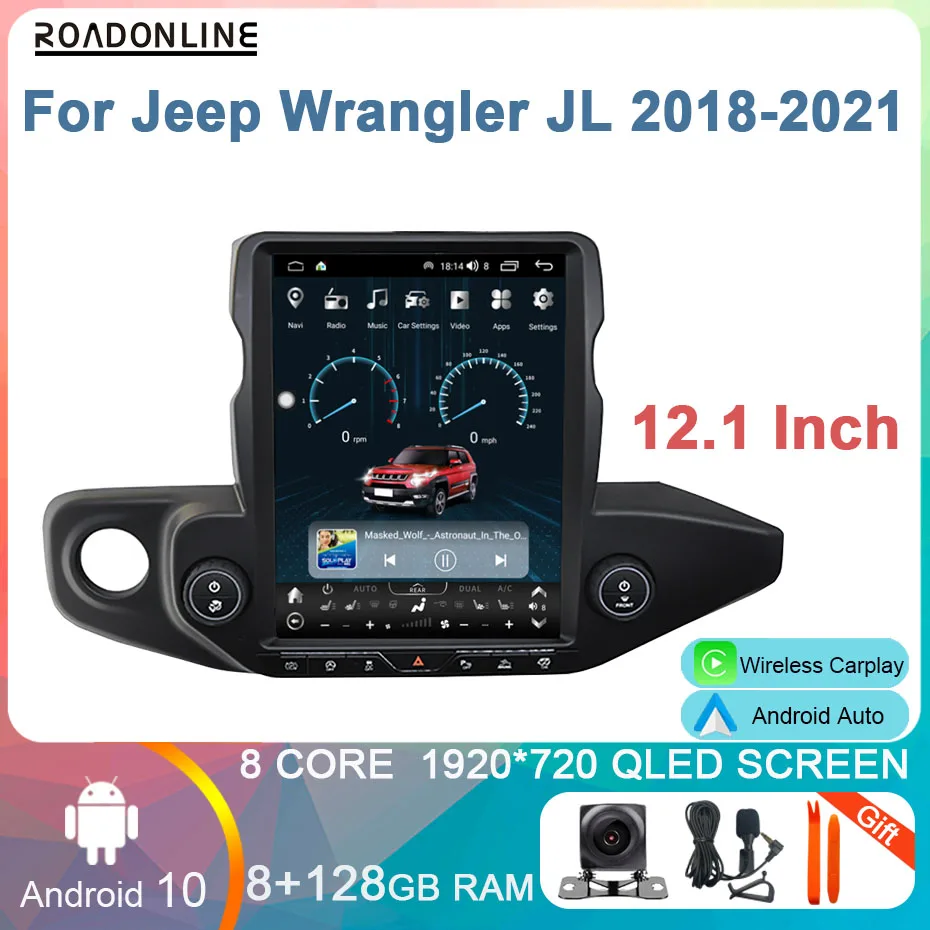 12.1ihch For Jeep Wrangler Jl 20182021 Car Radio Gps Para Coche