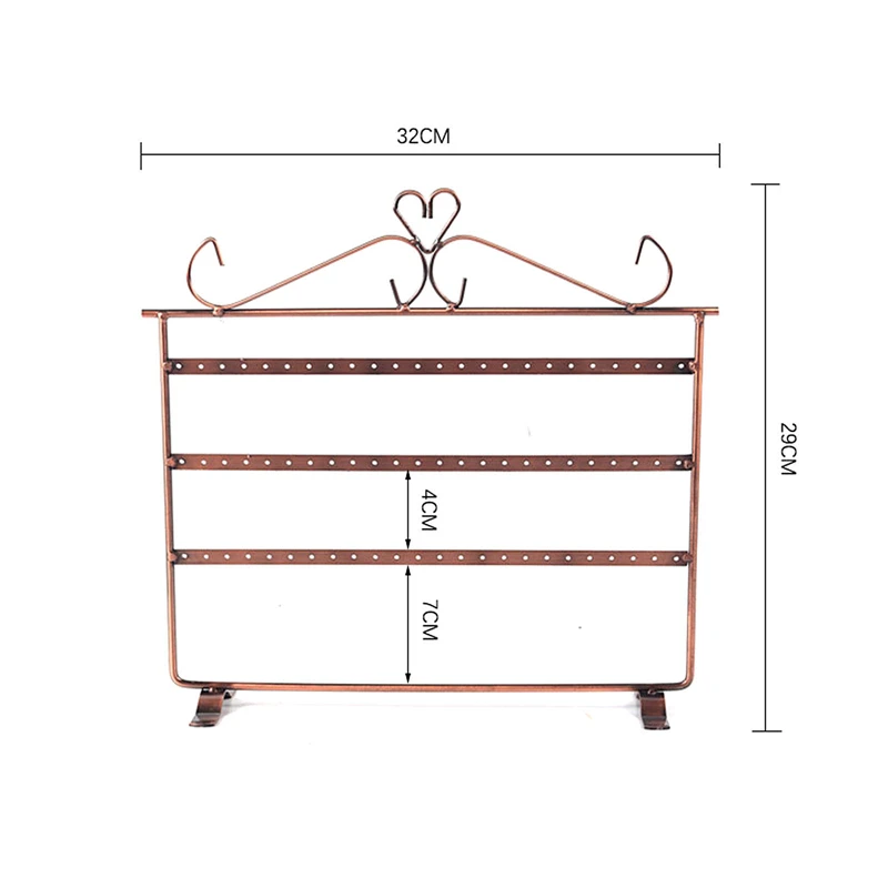Earrings Ear Studs Necklace Chain Jewelry Display Holder Metal Stand Organizer Rack Earring Display Necklace Display 3