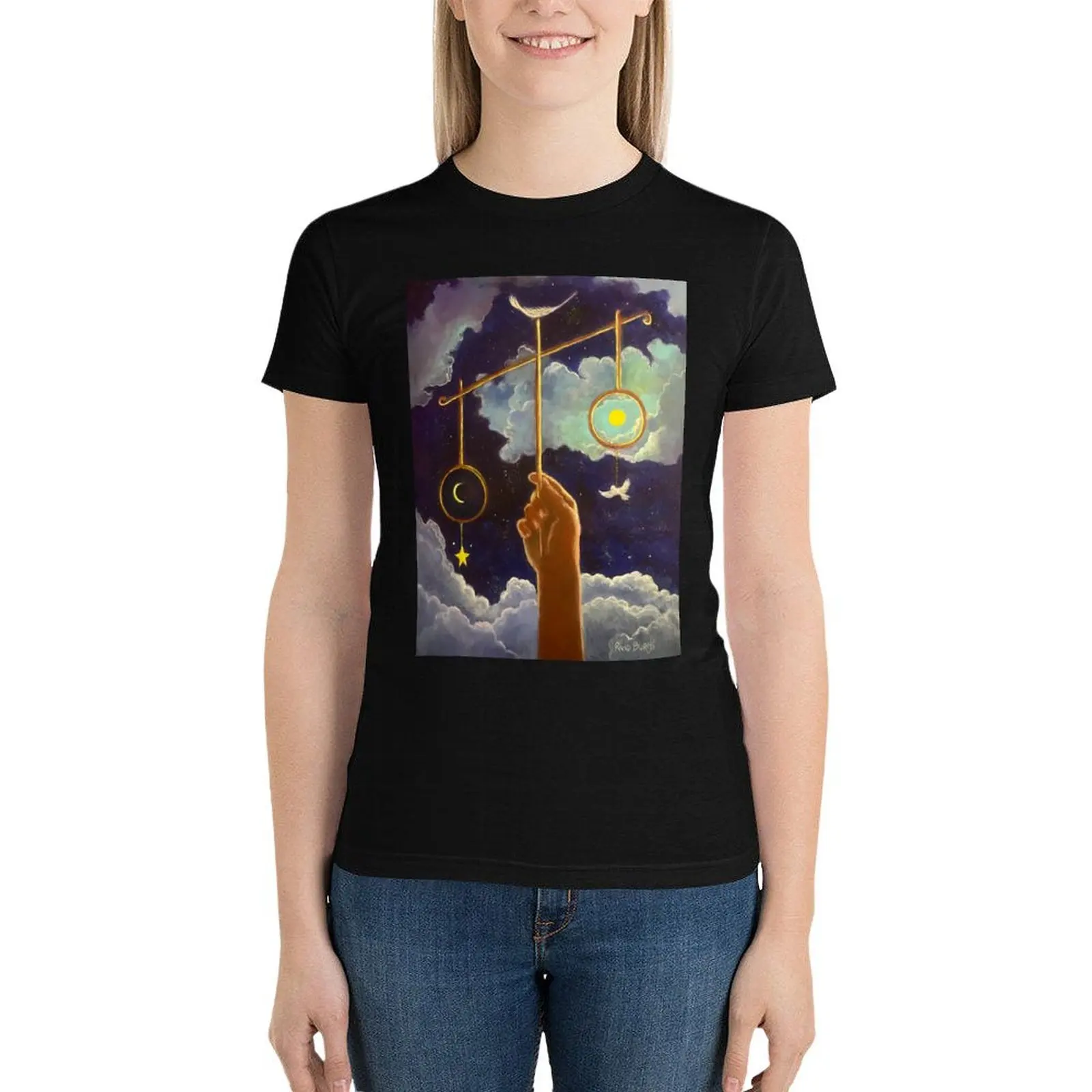 The Balance of God T-Shirt tees female shirts graphic tees summer blouses woman 2024