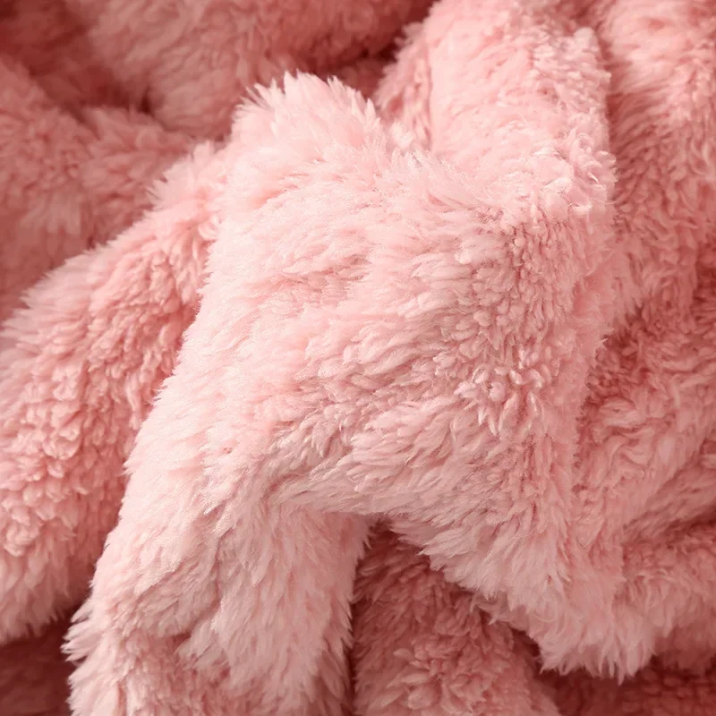 New Autumn/Winter Women's Bathrobe Flannel Thickened Warm Buckle Long Dress Solid Color Nightgown Home Fur Ladies