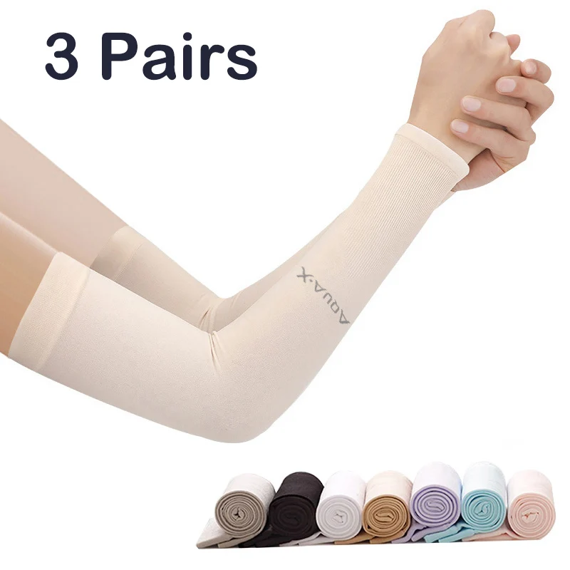 3 Pair Breathable Sun Protection Sleeves UV Protective Gear For Sports Driving Outdoor Adventures Summer sun protection arm sleeves arm sleeves cooling arm sleeves