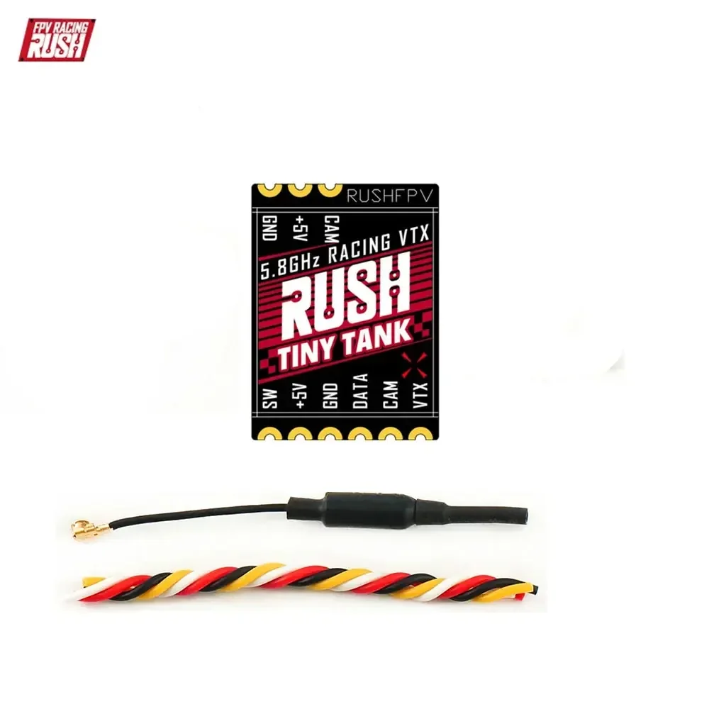 Détail des réglages et boutons du RUSH TANK Tiny VTX Nano pour sélectionner puissance et canal