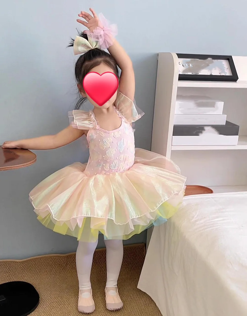 فستان رقص يوم الأطفال فتاة الباليه هدية عيد ميلاد الترتر الباليه الاطفال ملابس فساتين الأميرة الصيفية الفتيات الزي