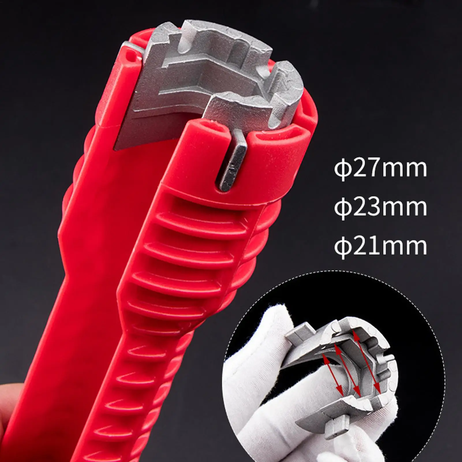 Sink Wrench Plumbing Repair Tool Hex Pipe Wrench for Bathroom Toilet Kitchen Basin Bathtub Garden Hose Maintenance