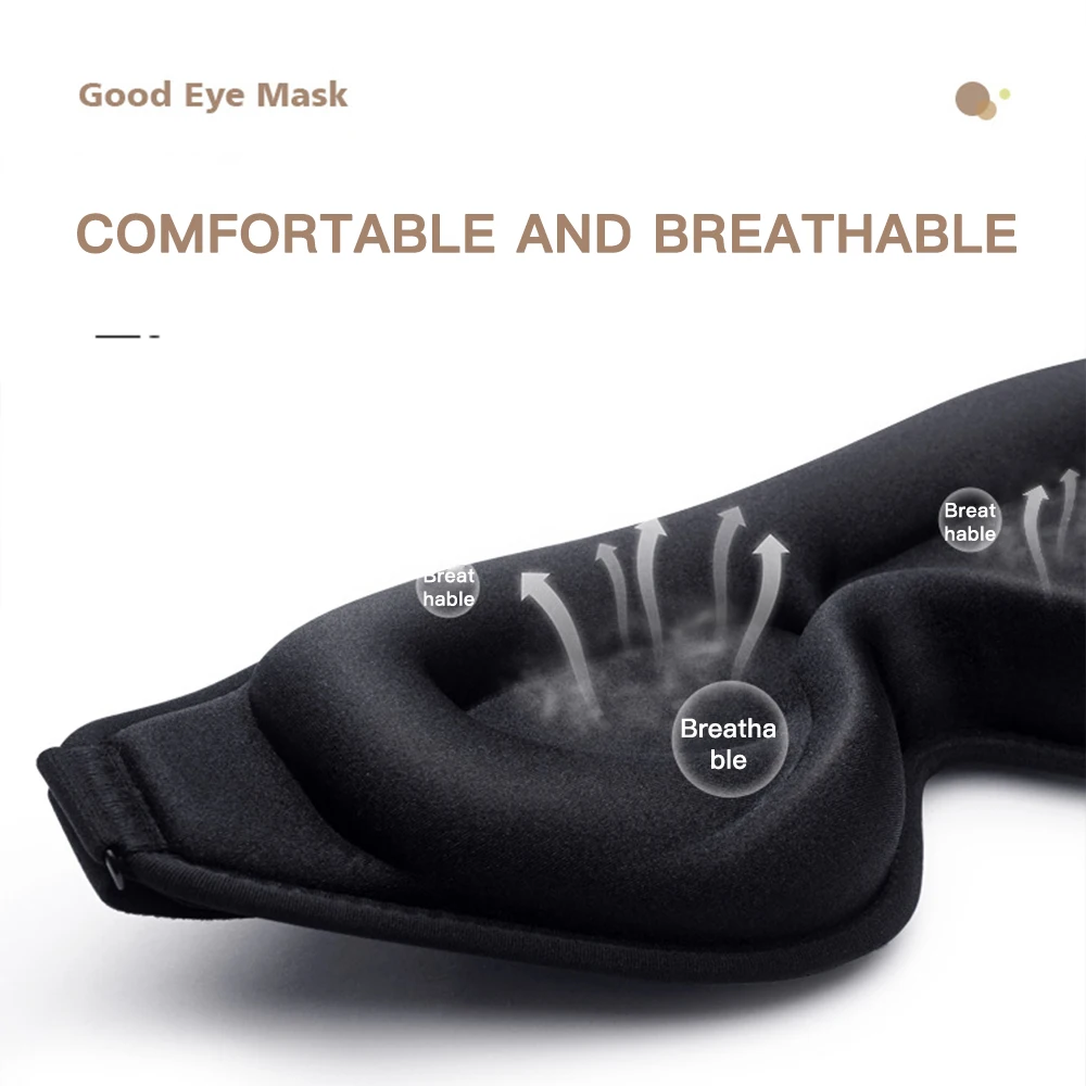 3D Sleeping Mask Block Out Light Soft Padded Sleep Mask For Eyes Slaapmasker Eye Shade Blindfold Sleeping Aid Face Mask Eyepatch