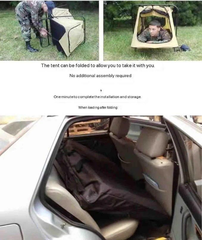 Portable Elevated Camouflage Camping Tent 2