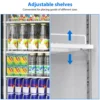 Commercial Refrigerators With Glass Door and Soft Led Light, Display Refrigerator Upright Fridge With 3 Adjustable Shelves 5