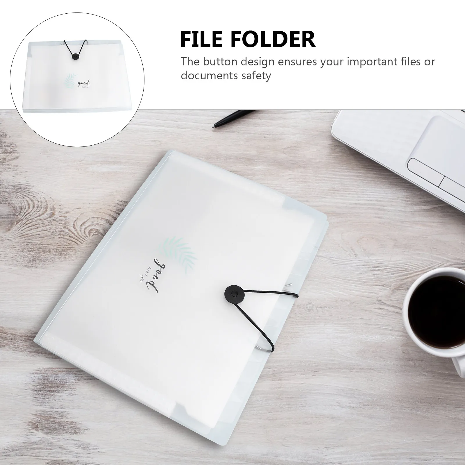 1Pcs 대형 분류 문서 홀더 파일 폴더 일상 파일링 학생 비즈니스를 위한 플라스틱 파일 봉투 버튼