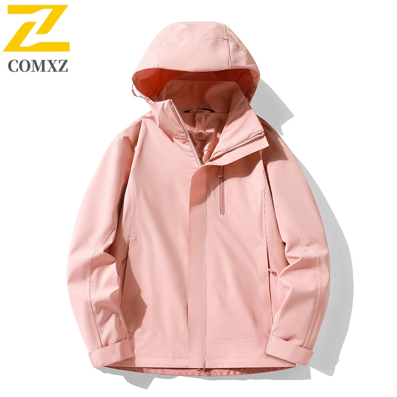 Men's Spring Autumn Softshell Jacket Windproof Thermal Fleece Lined Outdoor Hiking Coat Lightweight Mountaineering sport Parka