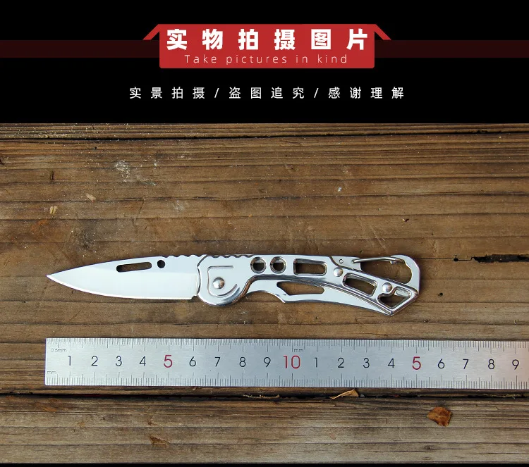 

Outdoor folding knife, stainless steel portable folding knife