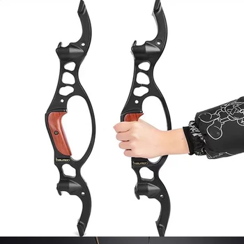 Impugnatura per Arco Ricurvo in Lega di Alluminio-Magnesio da 21 Pollici, per Tiro con l'Arco e Pratica di Tiro al Bersaglio, Universale per Mano Destra e Sinistra