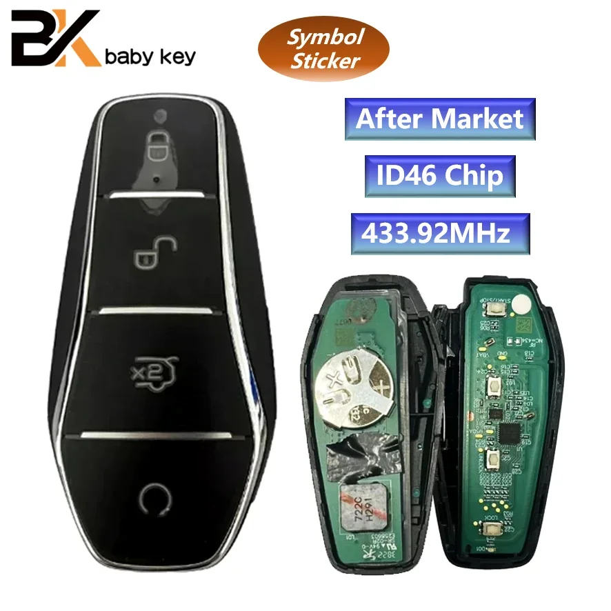 BB Key for BYD Qin PLUS DM-i Qin PLUS EV Yuan PLUS SON 433.92MHz ID46 Chip K2TF4 F4AT Smart Remote Car Key