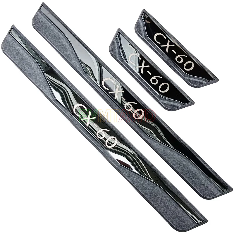 For Mazda CX-60 CX60 Skyactiv-G Accessory 2022 2023 Chrome Car Door Sill Scuff Plate Kick Entry Guard Pedal Protector Cover Trim 1