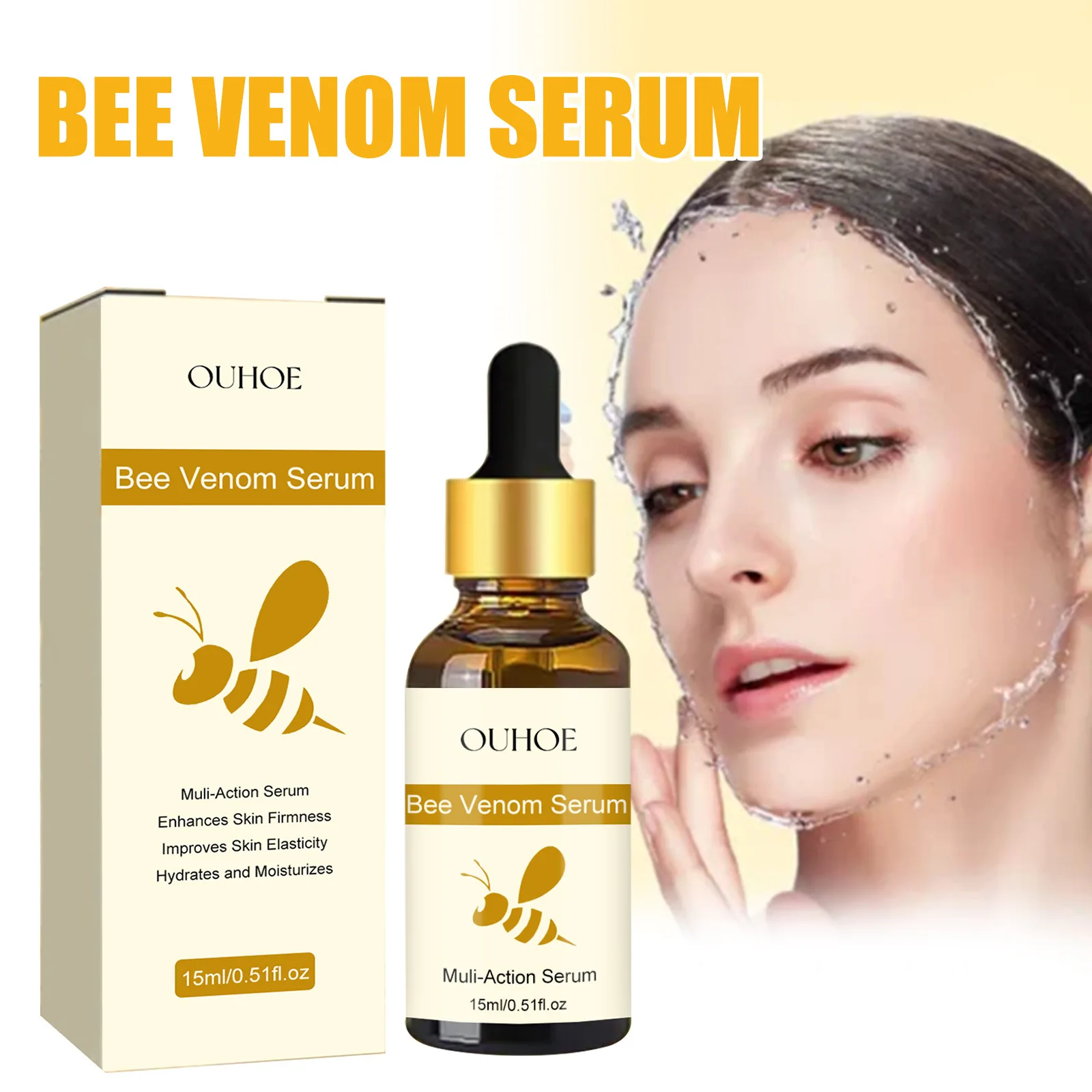Wrinkle Remover Face Serum Anti Aging Lifting Firming Fade Fine Line Shrink Pores Moisturize Bee Venom Essence Skin Care Product_voghion.com