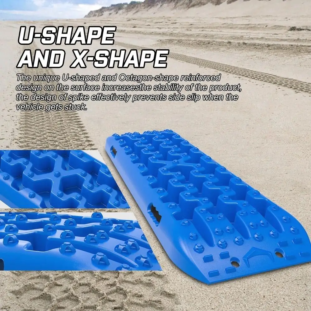 X-BULL Recovery tracks Mud Snow / Sand tracks / Grass for X4 caravan 2pairs 4WD Gen 3.0-Blue