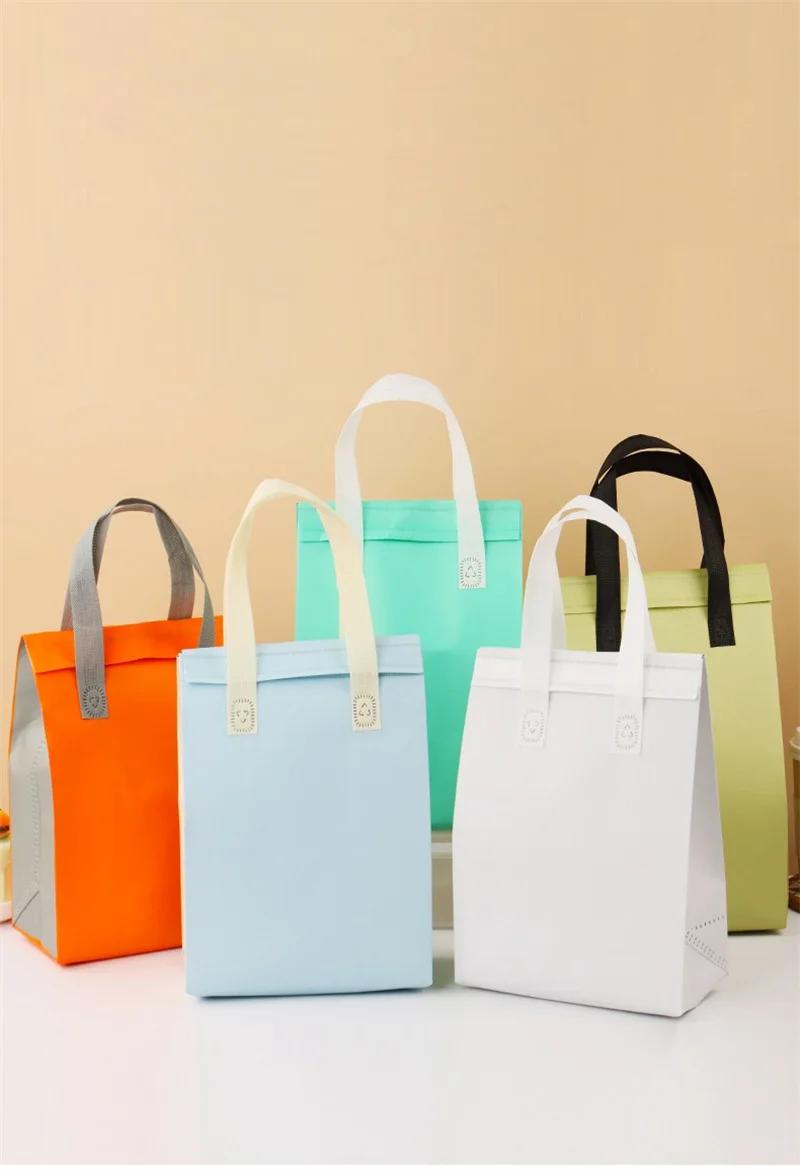 25pcs Non-Woven Insulated Tote Bags – Reusable Portable Fabric Pouches for Food, Cake, ... - SKU NITB1828 - UGI Packaging