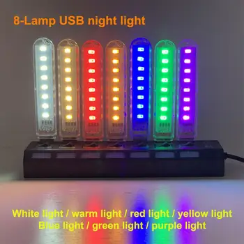 미니 휴대용 USB LED 책 빛 DC5V 울트라 밝은 책 램프 3leds 8leds 조명 보조베터리 PC 노트북