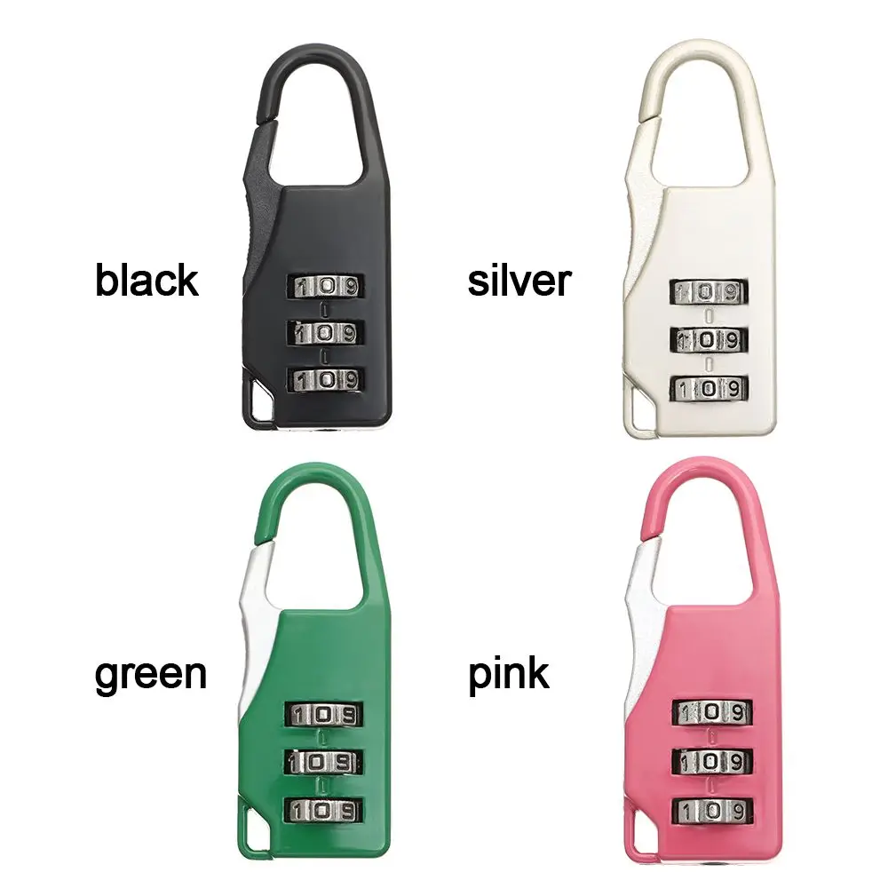 1PC Anti-theft 3 Digit Combination Lock High Quality Bags Padlock Secret Safe Password Locks Backpack Baggage Zipper Padlock