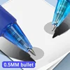 Transparent Pole Erasable Gel Pen Comes with Eraser 0.5mm Blue Black Magic Ink Smooth Writing Washable School Office Stationery 6