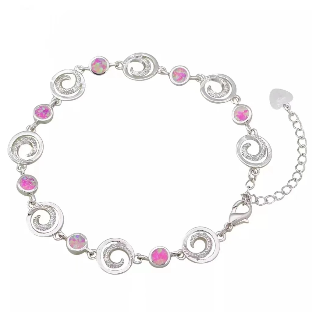 JLB196 New Arrival Multi-color Fire Opal and Colorful Zircon Concise Style Bracelet High Quality Ladies Jewelry Gift