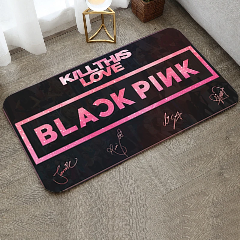 Room Mats KpopBlackpink Bathroom Rug Balcony Mat for Hallway Kitchen