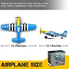 Coolbank P51 Mustang RC Airplane 2.4G 4CH 6 Axis 400mm Mustang RC Aircraft One Key Aerobatic RTF Glider Plane Toys For Boys Blue 5