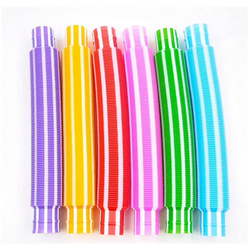 

5/10pcs Tubes Sensory Fidget Toys Stress Relieve Simple Dimple Plastic Bellows Autism Children Squeeze Kids Toys игрушки