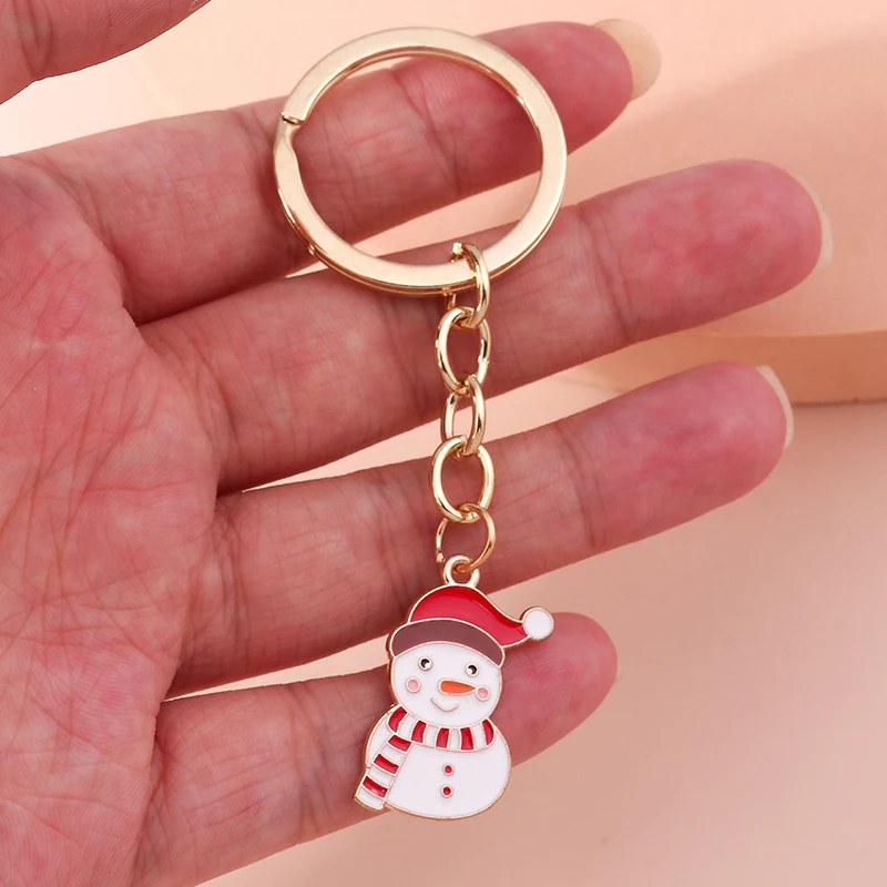 Leslie niedlichen Weihnachten Schlüssel bund Cartoon Schneemann Santa Hirsch Weihnachts baum Schlüssel bund für Frauen Weihnachts feier Neujahr Schmuck Geschenke – Detail 23
