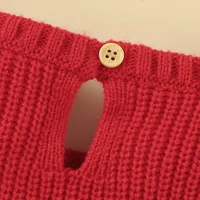 Solid Color Long Sleeve O-neck Knitted Acrylic 3-24 Months Newborn Baby Boy&Girls Red Sweaters Soft Infant Toddler Sweatershirt 5